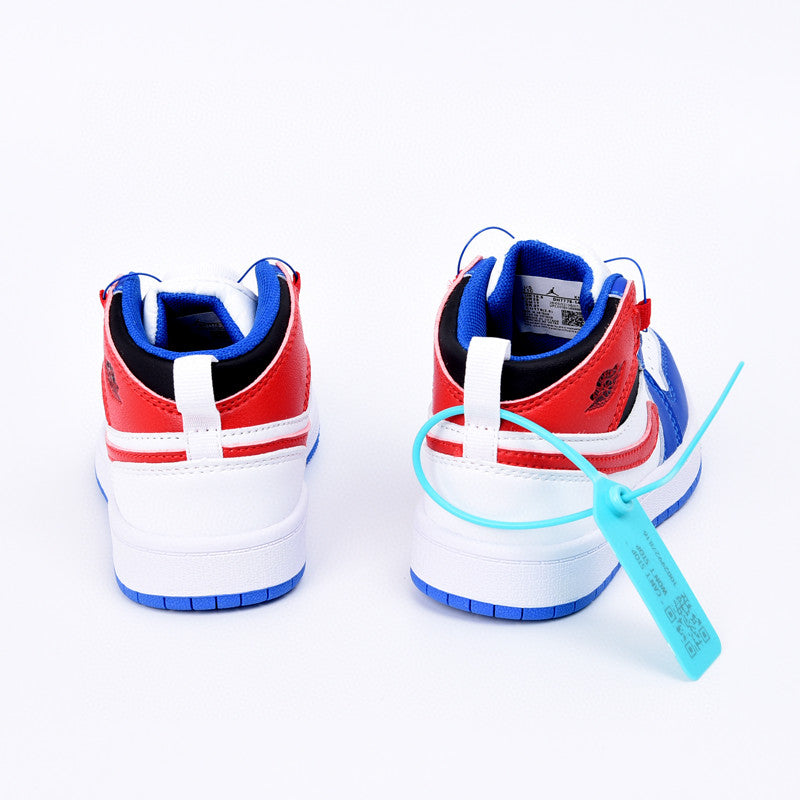 Kids Air Jordan 1 High 'White Blue Red'