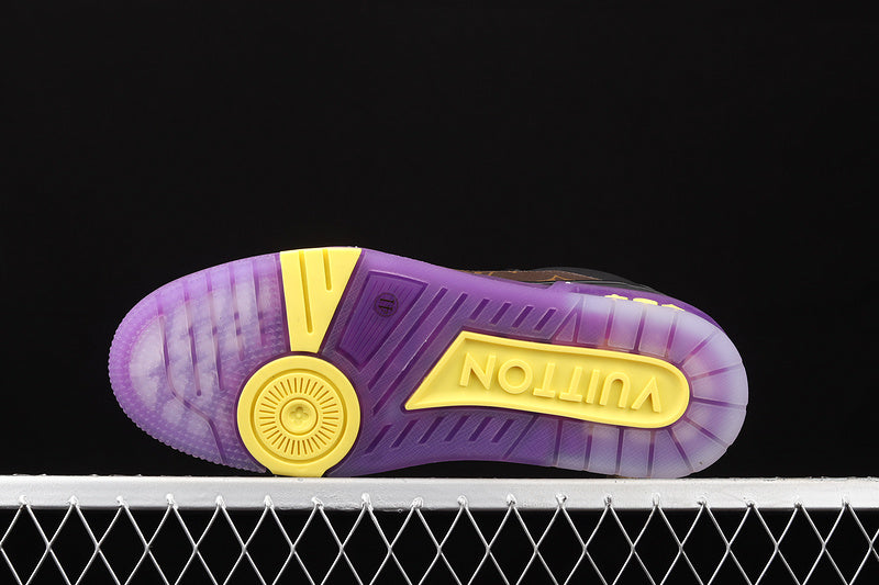 Louis Vuitton Trainer Low #54 Signature Black Purple Brown