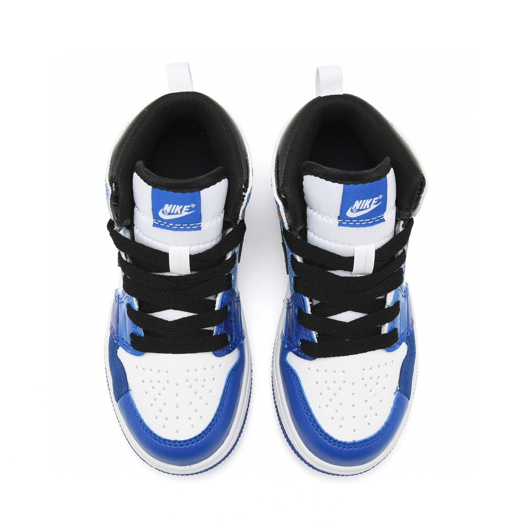Kids Air Jordan 1 High 'White Triple Blue'