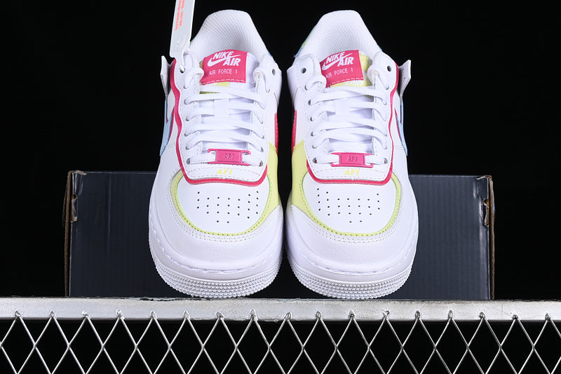 Air Force One Low Shadow White/Pink/Blue-Yellow
