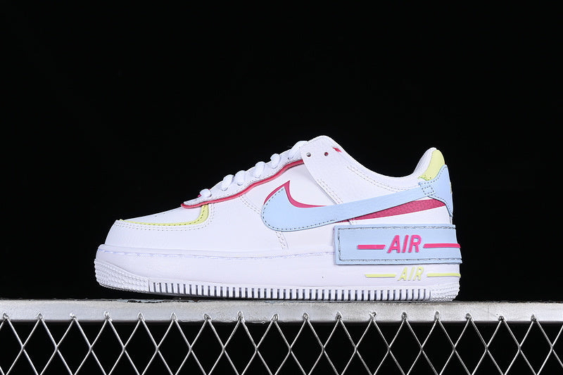 Air Force One Low Shadow White/Pink/Blue-Yellow