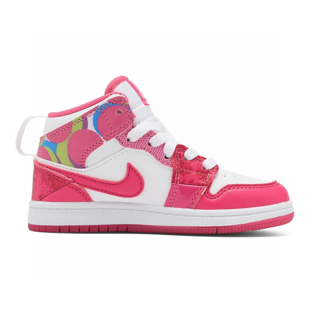 Kids Air Jordan 1 High 'White Triple Pink'