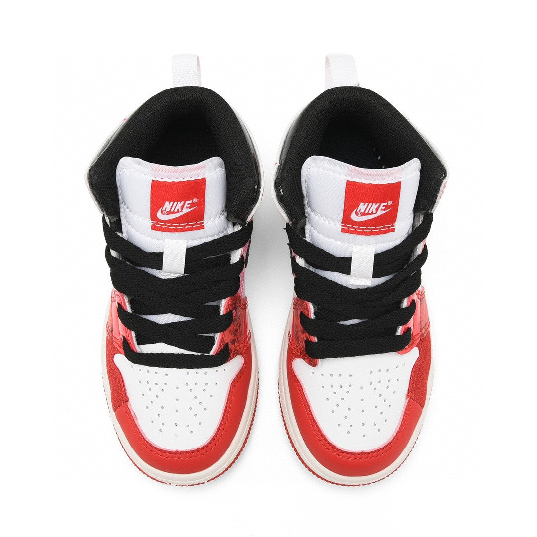 Kids Air Jordan 1 High 'White Triple Red'