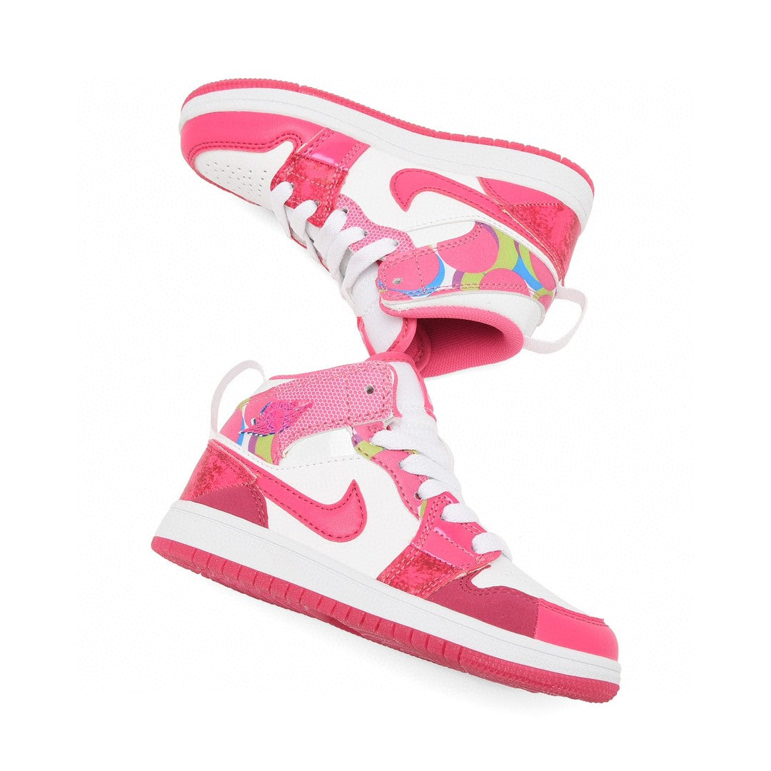 Kids Air Jordan 1 High 'White Triple Pink'