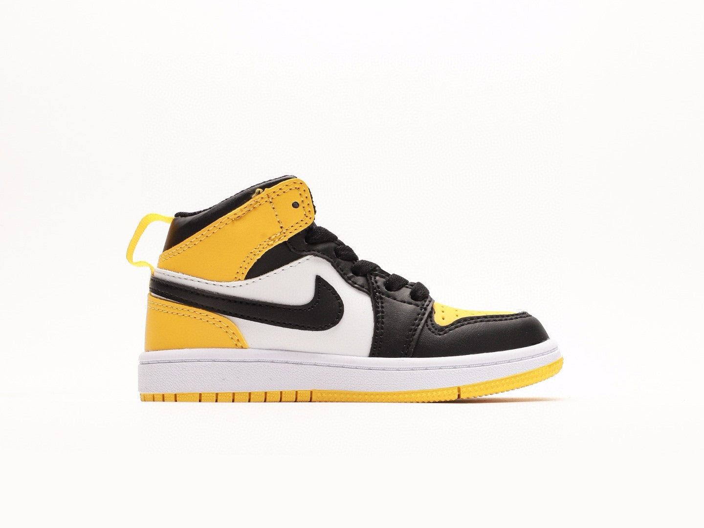 Kids Air Jordan 1 High 'Black White Yellow'