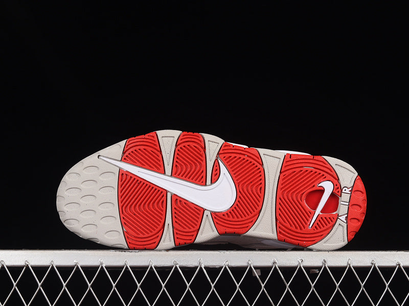 Air More Uptempo White/Grey-University Red