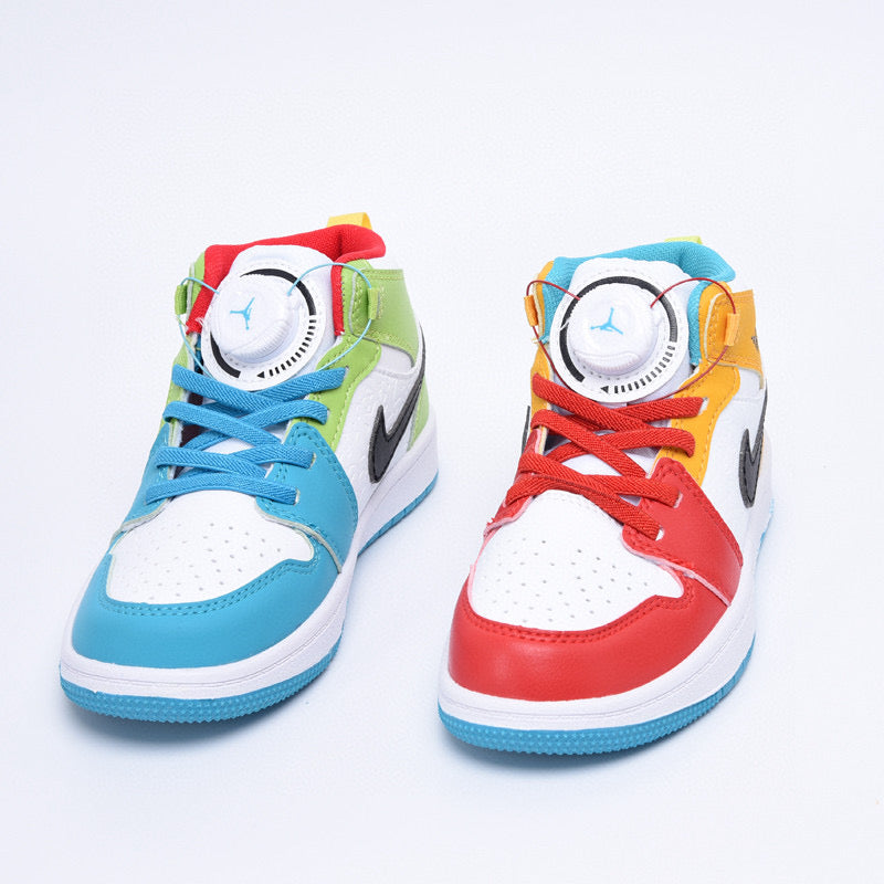 Kids Air Jordan 1 High 'White Yellow Red'