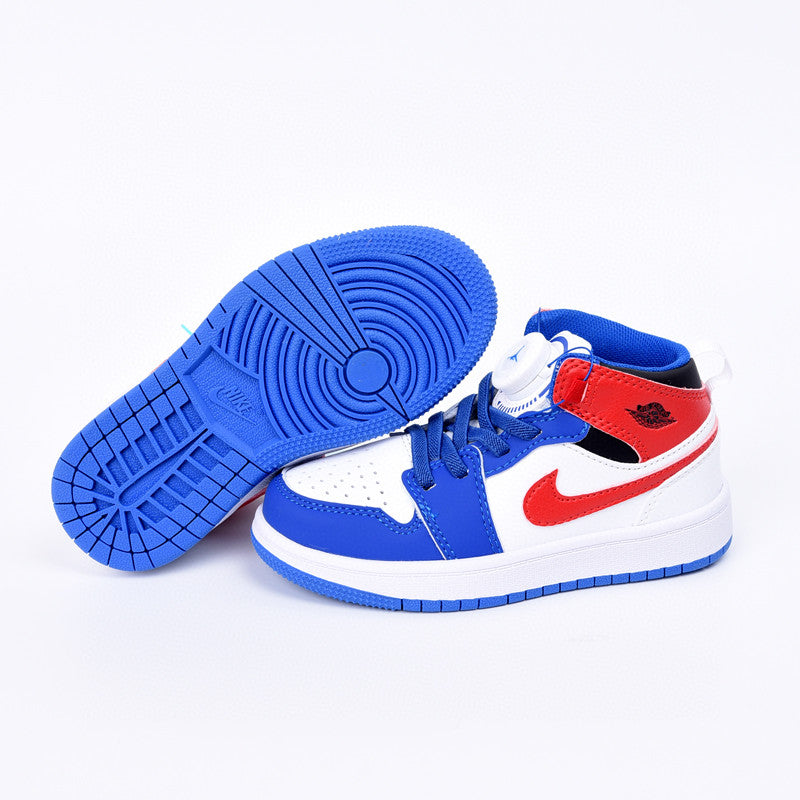 Kids Air Jordan 1 High 'White Blue Red'