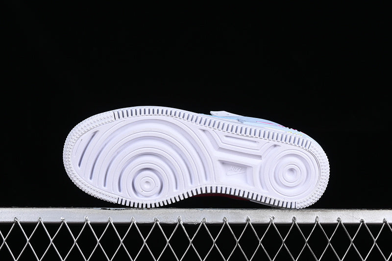 Air Force One Low Shadow White/Pink/Blue-Yellow