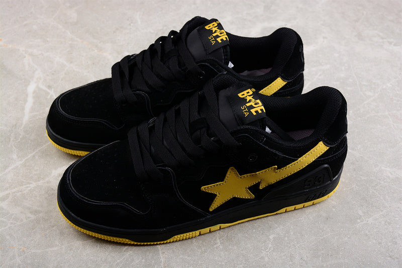 BATHING APE® Sk8 Sta 'Black Electric Yellow'