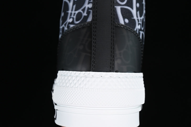 Dior Oblique Canvas B23 High-Top Sneaker Black and White