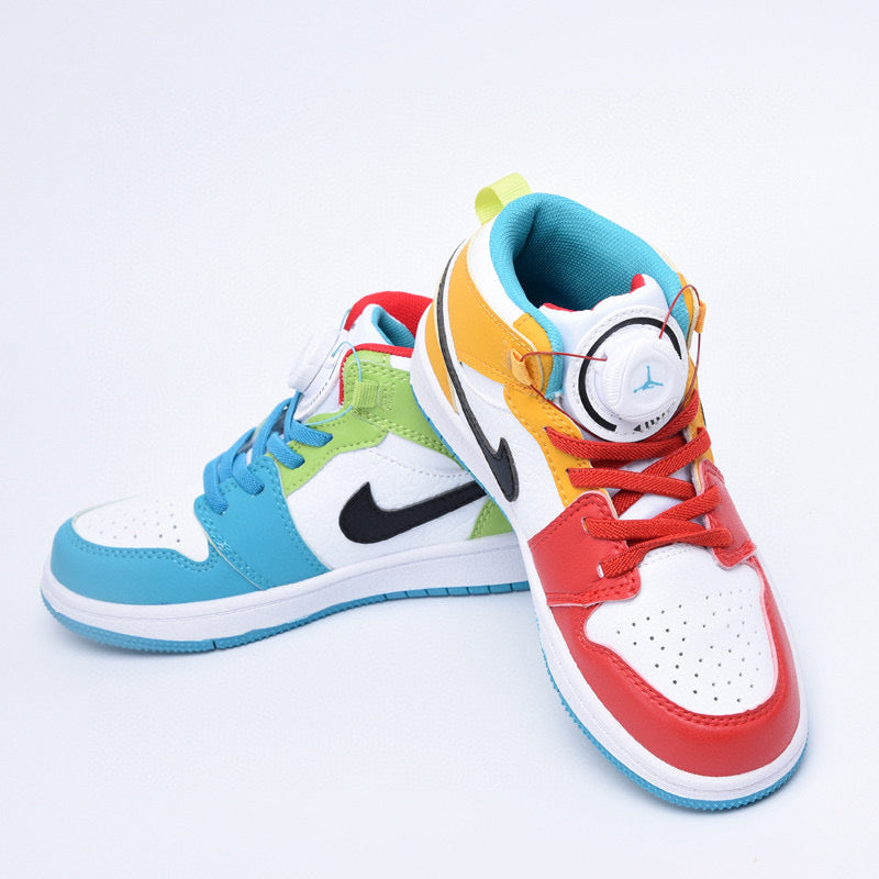 Kids Air Jordan 1 High 'White Yellow Red'