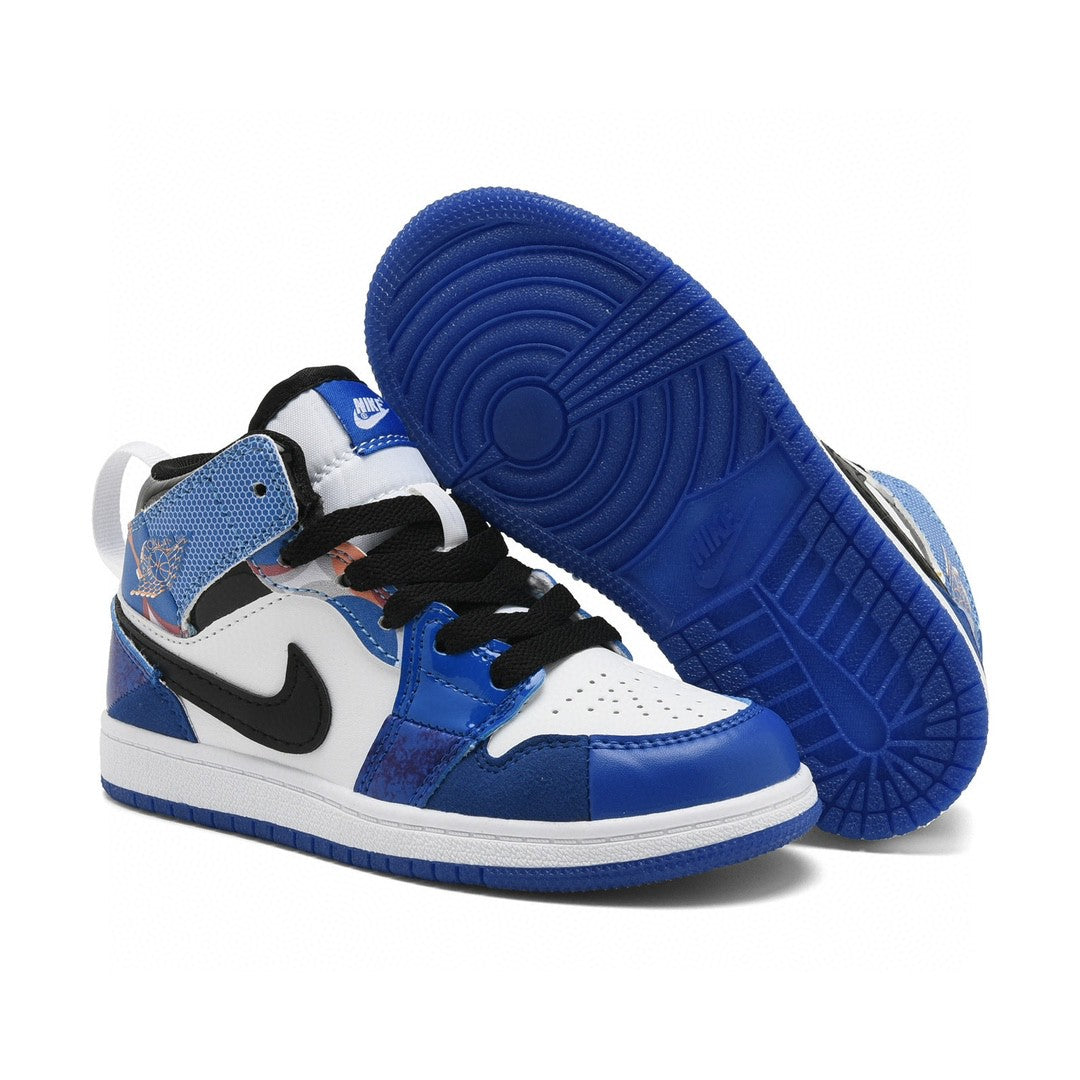 Kids Air Jordan 1 High 'White Triple Blue'