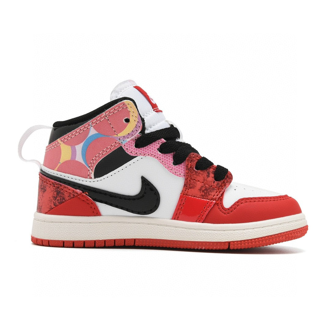 Kids Air Jordan 1 High 'White Triple Red'