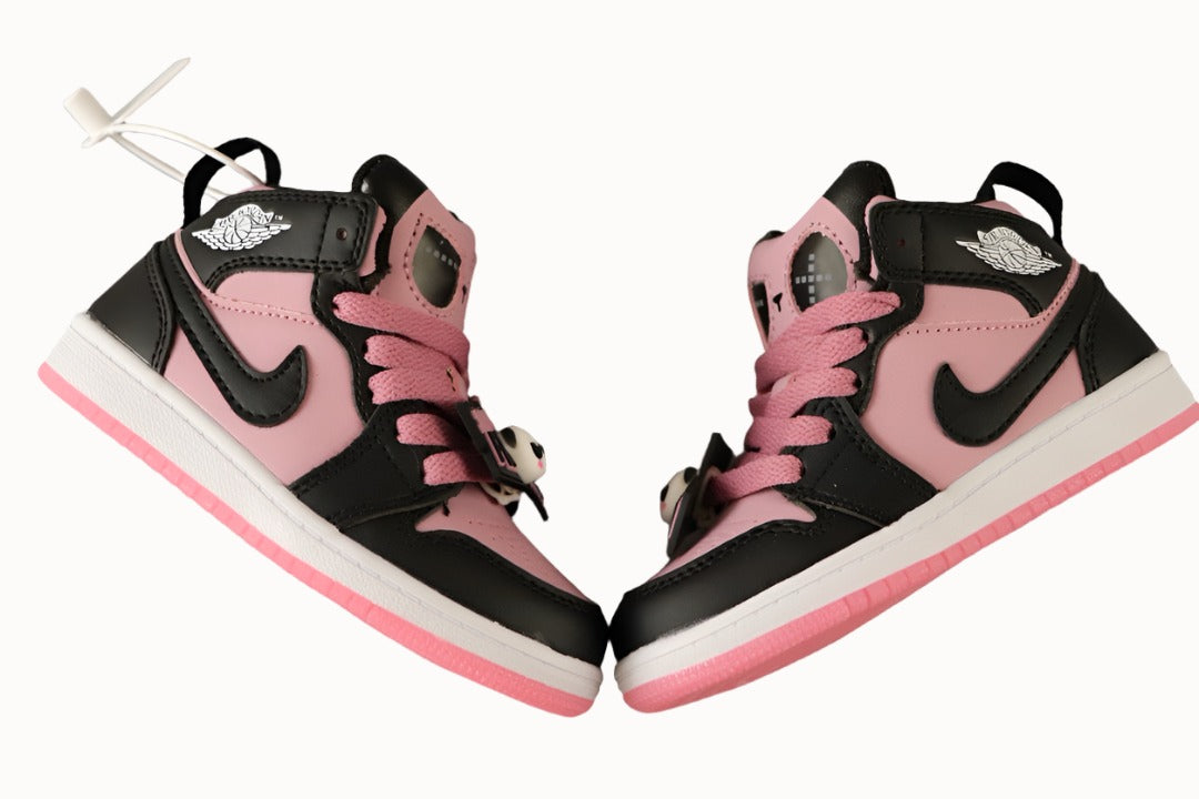 Kids Air Jordan 1 High 'Panda Black Pink'