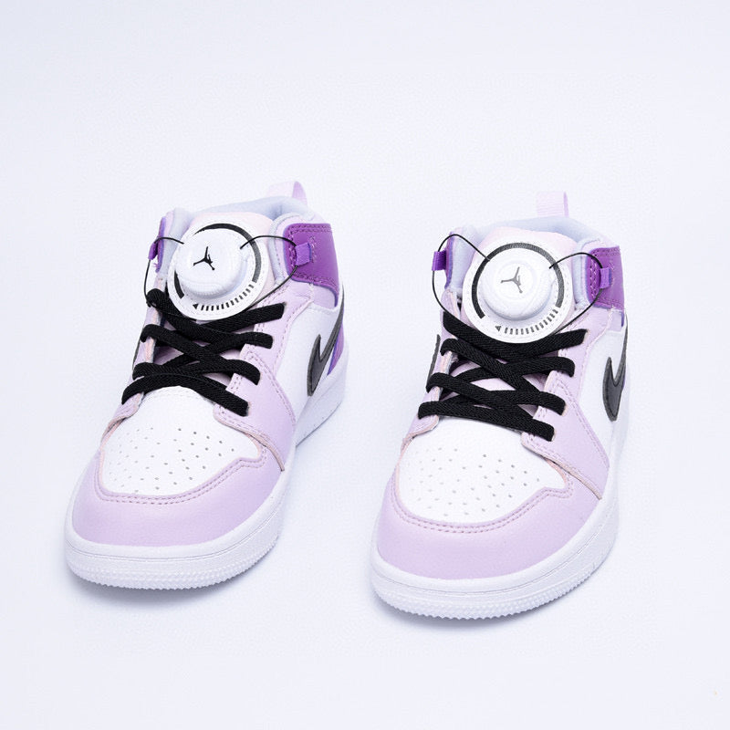 Kids Air Jordan 1 High 'White Light Purple'