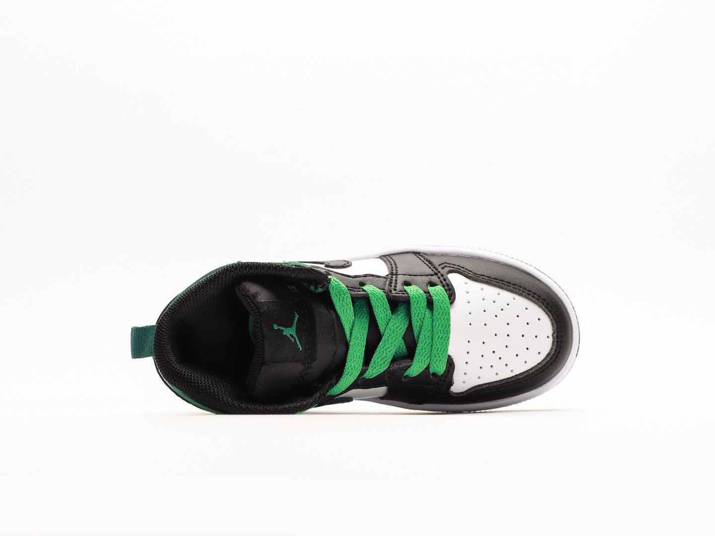 Kids Air Jordan 1 High 'Black White Green'