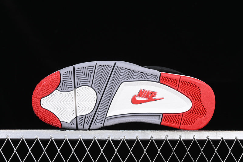 Air Jordan Retro 4 Bred Reimagined (Black Leather)
