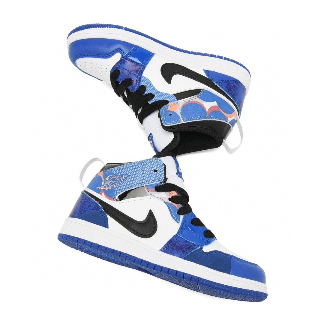 Kids Air Jordan 1 High 'White Triple Blue'