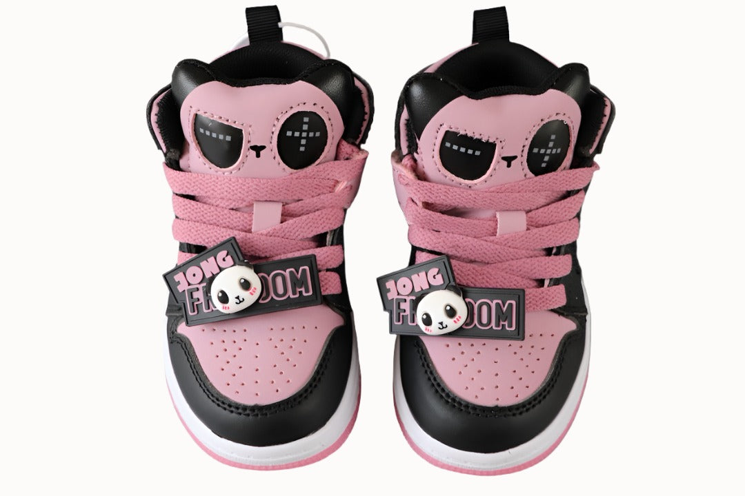 Kids Air Jordan 1 High 'Panda Black Pink'