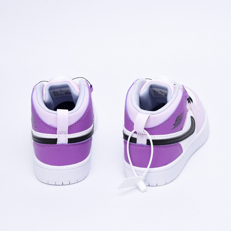 Kids Air Jordan 1 High 'White Light Purple'