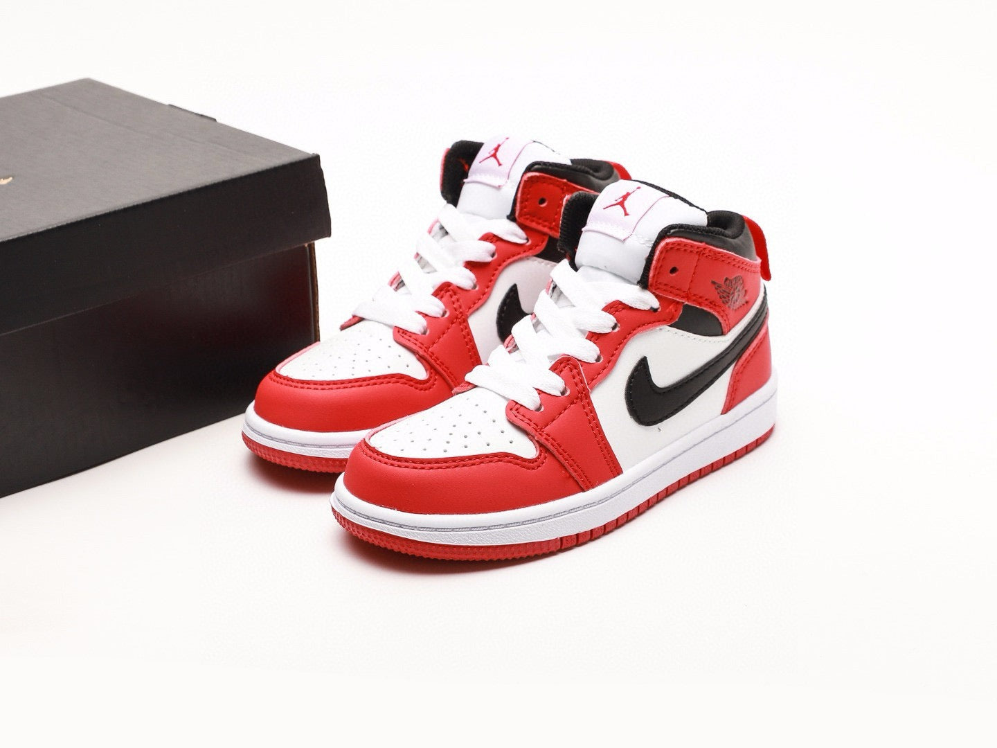 Kids Air Jordan 1 High 'Red White Black'