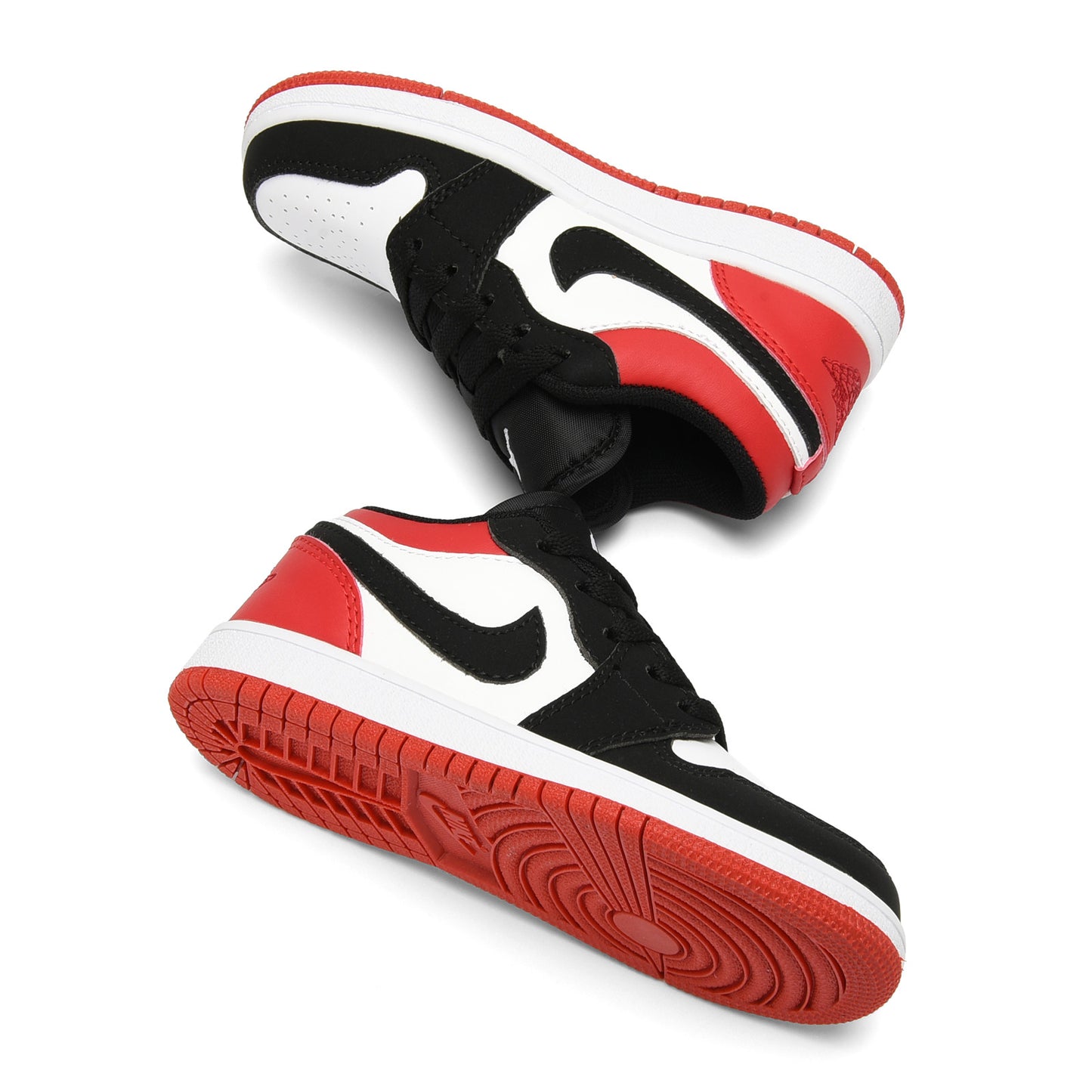 Kids Air Jordan 1 Low 'White Black Red'