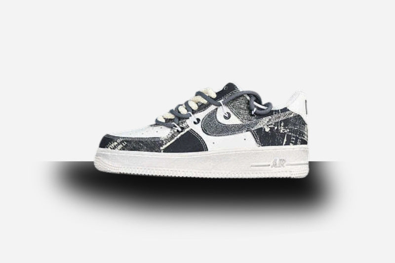 Air Force One Low Black Jeans/White-Grey