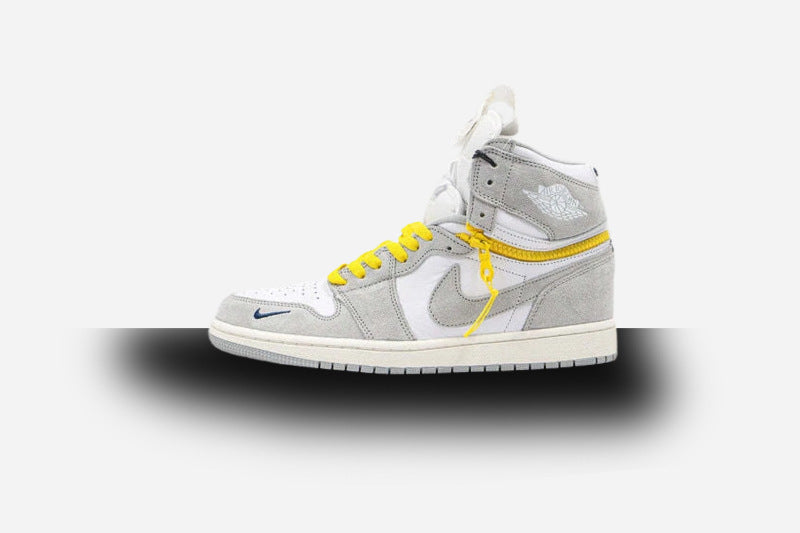 Air Jordan Retro 1 High Switch 2 In 1 White/Light Smoke Grey-Tour Yellow