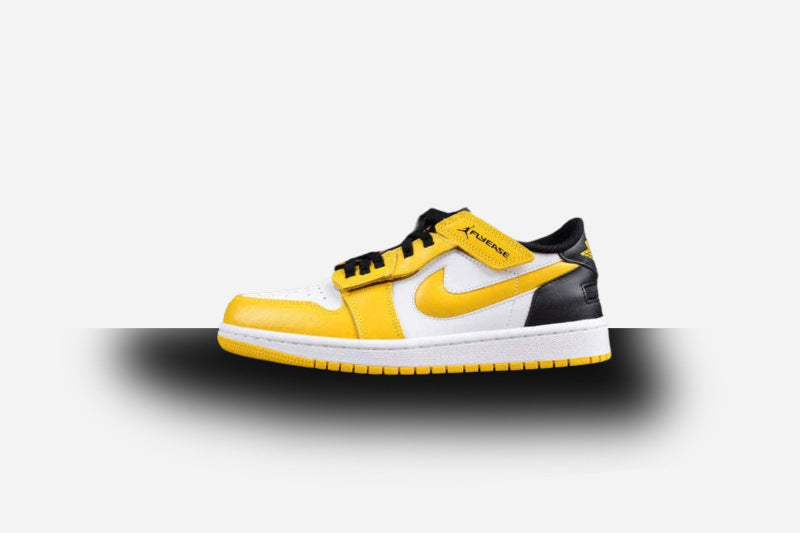 Air Jordan Retro 1 Low Flyease White/Yellow-Black