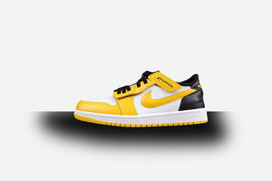 Air Jordan Retro 1 Low Flyease White/Yellow-Black