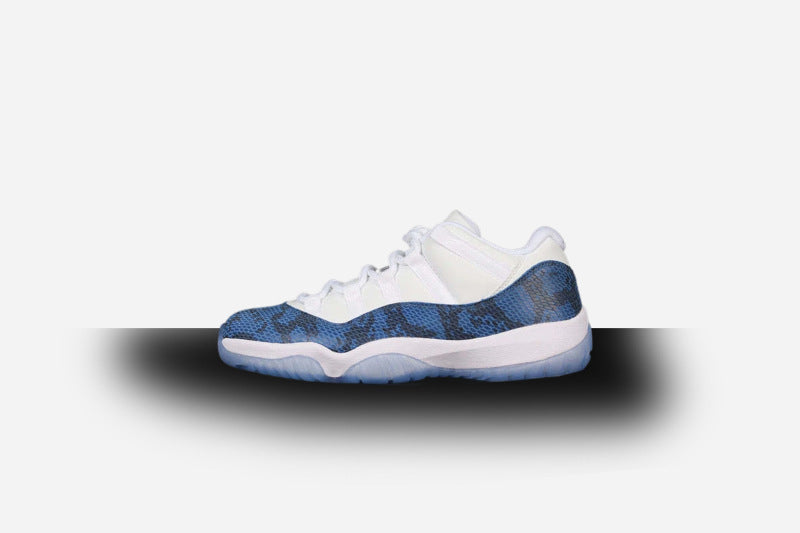 Air Jordan Retro 11 Low Navi snakeskin 2019 White-Black