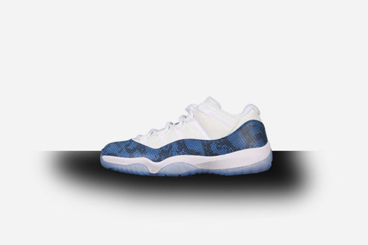 Air Jordan Retro 11 Low Navi snakeskin 2019 White-Black