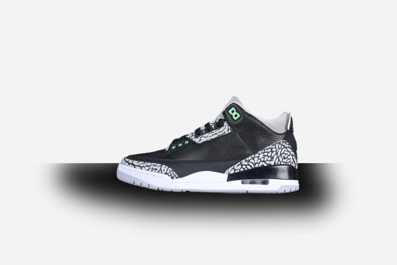 Air Jordan Retro 3 Black/Glow Wolf Grey-White