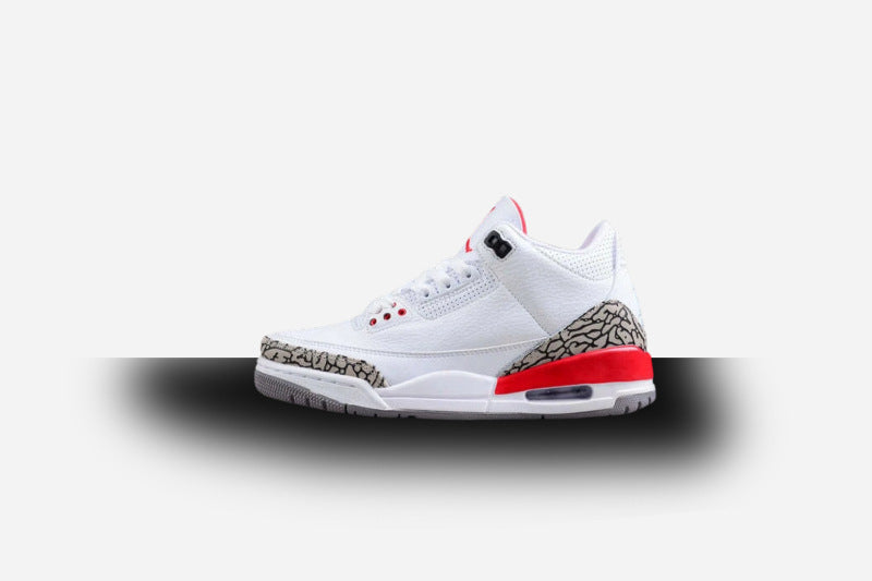 Air Jordan Retro 3 Hall Of Fame White/Cement Grey-Black-Fire Red