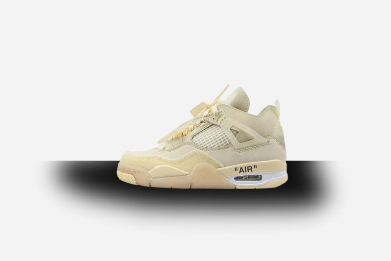 Air Jordan Retro 4 X Off-White Sail Muslin Shoe