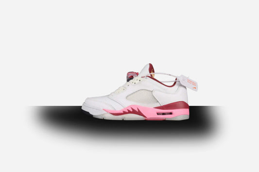 Air Jordan Retro 5 Low GS Crafted For Her White/Coral Chalk-Desert Berry