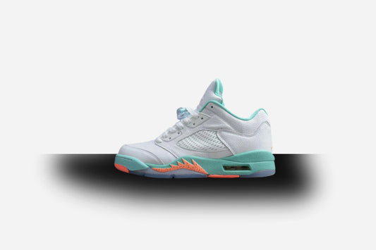 Air Jordan Retro 5 Low GS White/Light Agua