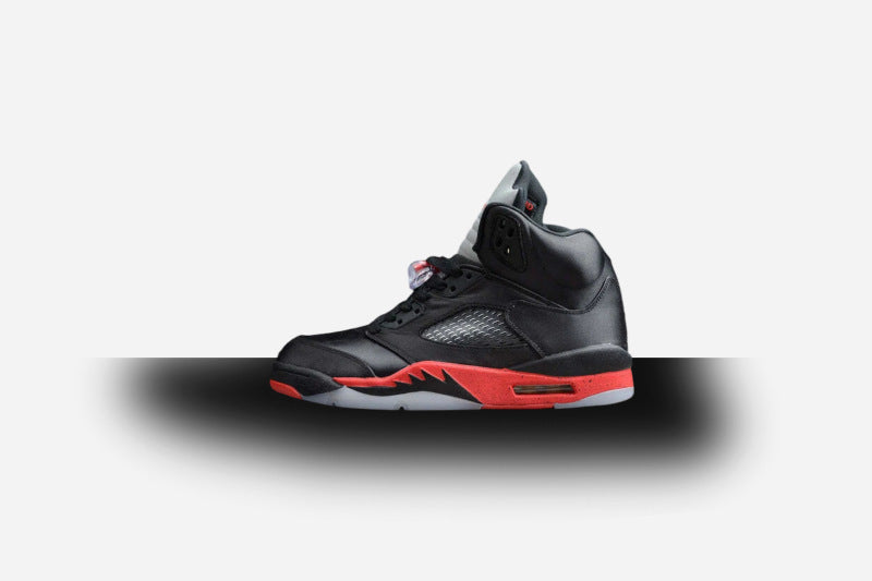 Air Jordan Retro 5 Satin Bred Noir/University Rouge