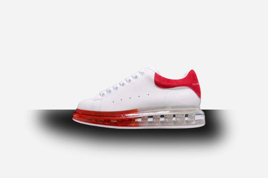 Alexander McQueen Sole Clear White-Red