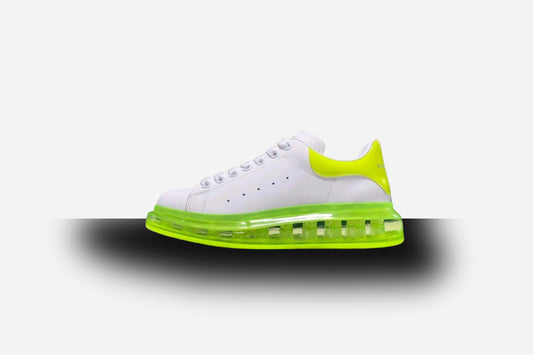 Alexander McQueen Sole Clear White-Neon Green