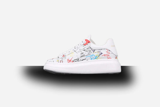 Alexander McQueen Sole White-Graffiti