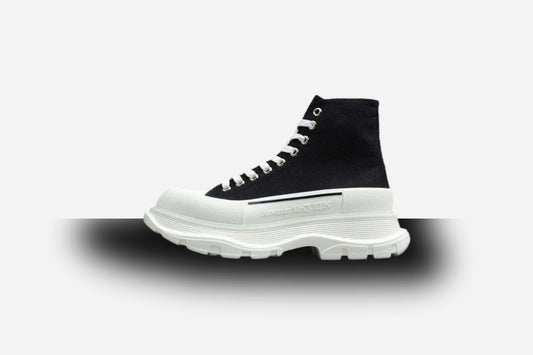 Alexander McQueen Tread Slick High Lace Up White Black