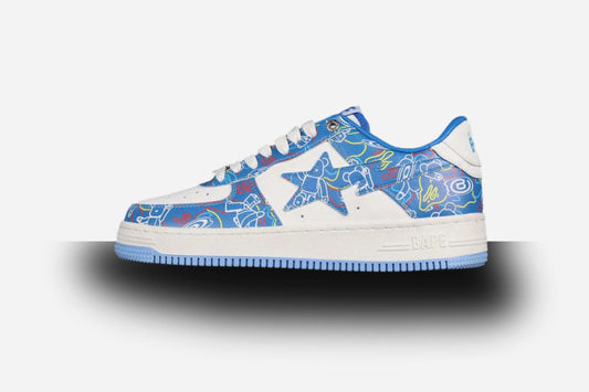 BAPE Bapesta 'Medicom Toy Bearbrick Camo Blue'