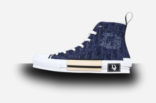Dior B23 High Top Bee Embroidery Blue
