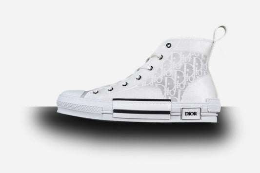Dior Oblique Canvas B23 High-Top Sneaker White