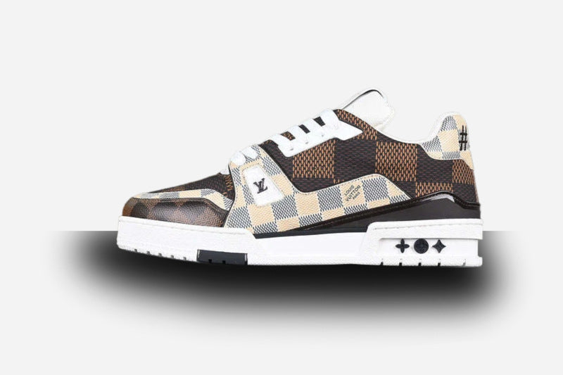 Louis Vuitton #54 Brown & White Damier Trainers