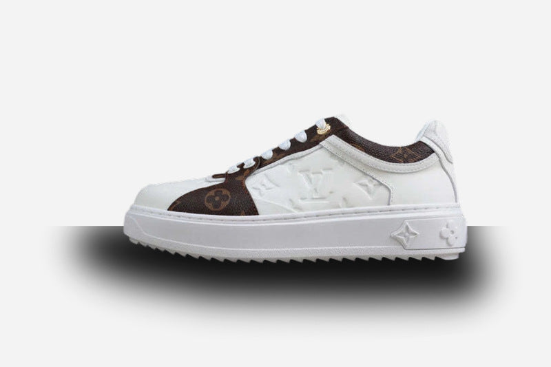 Louis Vuitton Time Out Debossed Monogram Leather White White