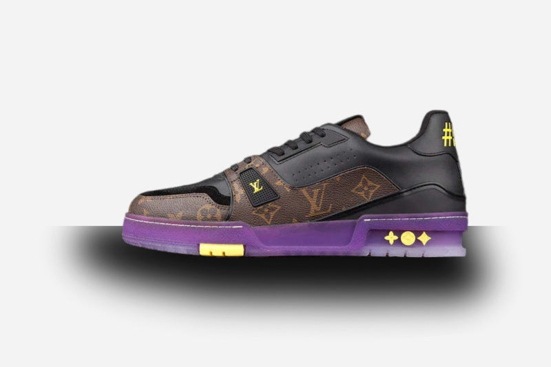 Louis Vuitton Trainer Low #54 Signature Black Purple Brown