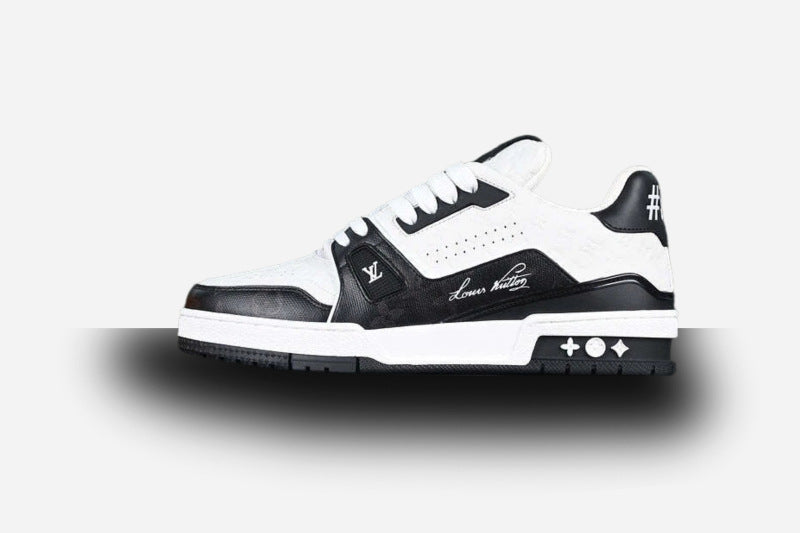 Louis Vuitton Trainer Low #54 Signature White Black
